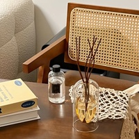 Diffuseur d'arômes sans flamme en rotin, désodorisant d'ambiance pour hôtel et maison, décoration en verre simple et raffinée, parfum haut de gamme