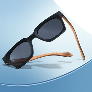 2025 crème solaire à la mode lunettes de soleil carré en plastique soutenu unisexe lunettes de soleil logo personnalisé polarisé bois bambou lunettes de soleil - Product Image 6