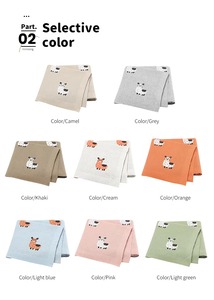 Vente <span class=keywords><strong>en</strong></span> gros de couvertures pour bébé <span class=keywords><strong>en</strong></span> coton 100% naturel, personnalisables, certifiées Oeko Tex, motif animal alpaga dessin animé, best-seller, tricotées <span class=keywords><strong>en</strong></span> blanc - Product Image 3