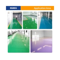 Revêtement de sol liquide acrylique à base d'eau KOBG pour sols en béton commerciaux intérieurs, séchage rapide, brillant, pour application au pinceau