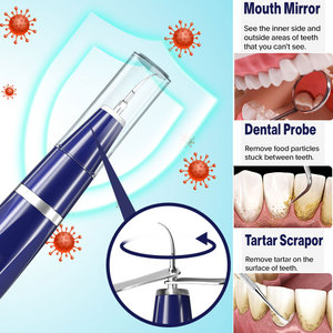Limpiador de dientes dental inalámbrico portátil, herramienta de eliminación de cálculo de placa a prueba de agua con hilo dental para uso doméstico, - Product Image 2