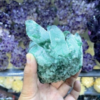 Cristal fantôme vert en gros, amas de cristal de quartz pour la décoration de la maison