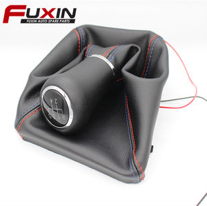 LEDギアヘッドシフトボタンフレームVites Topuzu Maneta電線カラーステッチレザーBMWE46カーギアシフトノブ用 - Product Image 1