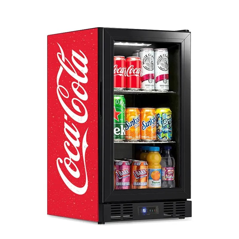 Single door bottle cooler commercial display showcase beverage refrigerator back bar cooler out door cooler