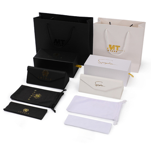 Đen trắng da Kính mắt bảo vệ trường hợp kính mát di động lưu trữ tam giác có thể gập lại Sunglass trường hợp bao bì hộp - Product Image 1