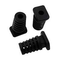 Manchon de protection de câble anti-tension, col surélevé, boucle intérieure de 5,5 mm, noir et blanc