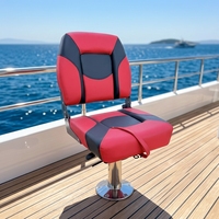 Siège pliant pour capitaine de bateau Allshine Marine, dossier haut, durable, imperméable, en vinyle