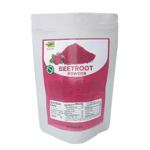 Label pribadi untuk bubuk akar bit bubuk ubi merah organik