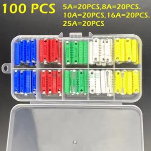 100/200 Uds. Tipo de fusibles de coche Continental para coches clásicos Vintage hoja estilo antiguo 5/8/10/16/25AMP 6MM juego de fusibles automotrices europeos - Product Image 3