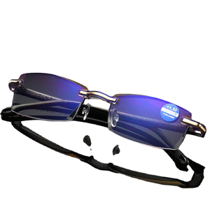Lunettes de lecture ultralégères sans monture pour hommes et femmes, anti-lumière bleue, avec verres <span class=keywords><strong>dimo</strong></span>-coupés, pour presbytie et usage informatique - Product Image 1