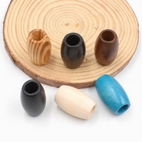 Perles ovales en bois 30x20mm pour tresses, accessoires pour perruques colorées, décoration de tresses sales