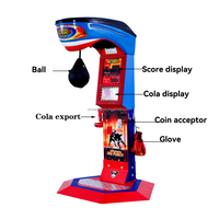 Super Blaster King Machine de boxe grand équipement de jeu d'arcade Joystick à pièces pour enfants Mesure de la force du poing Sport amusant