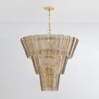 Lustre en cristal de verre de grande taille pour décoration de luxe, luminaires suspendus pour salon, chambre à coucher, hôtel