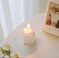 Linda Vela Aromática de Conejito con Orejas Caídas, Recuerdo para Fiesta de Cumpleaños, Vela Decorativa de Cera de Soja DIY para el Hogar