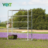 Multifunctionele transportkar met verstelbare metalen bloemenkar voor fruitteelt met PP-plank