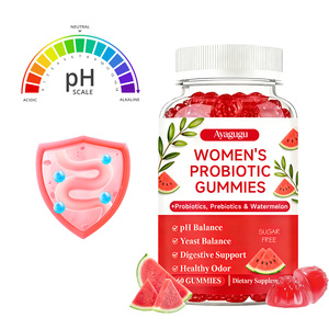 Gomitas Probióticas Personalizadas OEM, Digestivas, 60 Unidades, Sin Azúcar, Sabor Sandía, Marca Privada para Mujeres, Fábrica GMP, Venta al Por Mayor - Product Image 1
