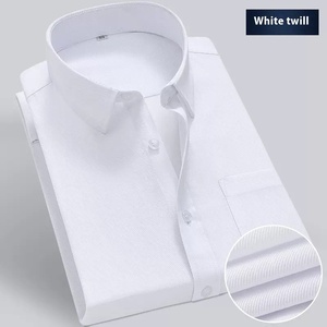 Chemise d'affaires blanche de style vintage pour homme Vêtements de travail sans repassage coupe ajustée Industries bancaires immobilières Taille XL-pour l'été - Product Image 3