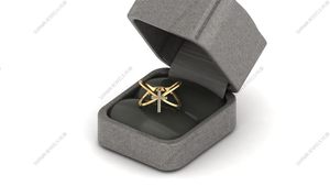 Anillo Apilable de Plata 925 Bañado en Oro con Moissanita y Cruz, Engaste de Garras, Certificado para Mujer - Product Image 5