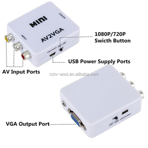 Convertisseur vidéo RCA AV vers VGA avec convertisseur Audio 3.5mm <span class=keywords><strong>AV2VGA</strong></span> / CVBS + Audio vers PC HDTV - Product Image 5