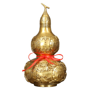 Adorno de Calabaza Bagua de Latón Fundido, Simbolismo Feng Shui, Decoración de Mesa, Regalo de Año Nuevo Chino, Artesanía de Alta Calidad - Product Image 4