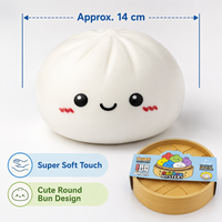 Jouet Squishy en forme de pain vapeur de 14 cm, réaliste, créatif, à récupération lente, anti-stress