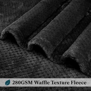Waffle Blanket Soft Fleece <strong>Throws</strong> <strong>for</strong> Sofa <strong>Chair</strong>, Fuzzy Waffle Textured Blanket, Cozy Warm Lightweight All Season Blanket <strong>Throw</strong> - Product Image 4