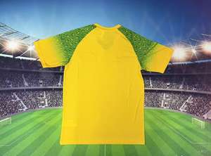 Completo da <span class=keywords><strong>Calcio</strong></span> del Burkina Faso, Casa e Trasferta, Bianco Blu Giallo, Traspirante in Poliestere, Manica Corta, Personalizzabile - Product Image 4
