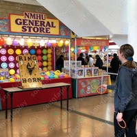 Jeu de lancer de cordes Ring-A-Horn en bois pour table, idéal pour événements, locations, fêtes et parcs d'attractions