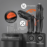 TIGER LINGUAN Gw47-24 Ensemble de tournevis électrique rechargeable, kit d'outils miniatures 47 pièces, couple de 3,5 Nm, étui rigide OEM pour usage domestique