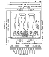 Module d'affichage LCD STN positif 43*29/43*33*1.1 avec connecteur PIN pour compteur de puissance