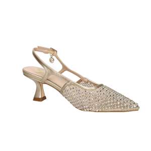 รองเท้าส้นสูงแบบสวม Gold & Gold Donna ส้นสูง 6 ซม. ไซส์ 39 สีโอโร - Product Image 2