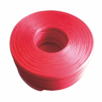Corde d'emballage, corde de ligature, cordon d'emballage, ficelle en plastique, corde à nouer, corde en nylon, adaptée pour la ligature des crabes ; corde rouge épaisse.