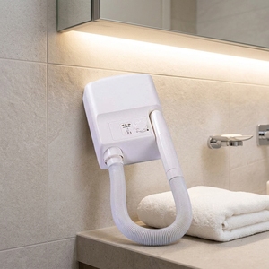 700w Wall Mounted Body Dryer for Hotel Bathroom with Dual Voltage Shaver <b>Socket</b> & Flexible Hose Waterproof Ce Approved Es1009a - Product Image 1