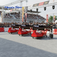 Centro de Entretenimiento RenixSim, Cabina de Simulación de Carreras F1, Sistema de Movimiento de 4 Actuadores, Simulador de Conducción de Automóviles, Configuración para Esports