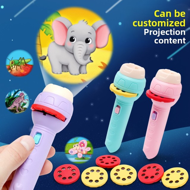 Projection Flashlight Children's Luminous Toy Educational Parent-Child Communication Mini Projection