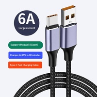 Cable de Datos Trenzado de Aleación de Aluminio con Conector Tipo-C en Ángulo de 90 Grados, Carga Súper Rápida de 100W, Compatible con Teléfonos Honor y Laptops