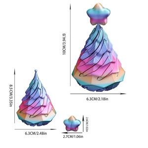 Venta al por Mayor <span class=keywords><strong>de</strong></span> Mini Árbol <span class=keywords><strong>de</strong></span> Navidad Impreso en 3D, Adorno Navideño para Escritorio, Lindo Regalo <span class=keywords><strong>de</strong></span> Navidad para Familiares y Amigos, Artículos para Fiestas - Product Image 4
