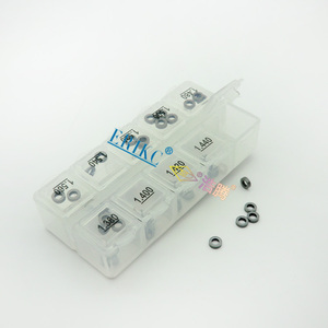 ERIKC B48 – Kit <span class=keywords><strong>de</strong></span> rondelles <span class=keywords><strong>de</strong></span> base d'injecteur, cales <span class=keywords><strong>de</strong></span> réglage d'huile et cales <span class=keywords><strong>de</strong></span> réglage <span class=keywords><strong>de</strong></span> levée d'armature – Taille : 1,38 mm-1,56 mm - Product Image 1