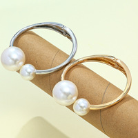 Pulsera de perlas de moda para mujer europea americana, brazaletes de moda chapados en oro simples, joyería Popular de comercio exterior, superventas