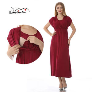 Vente en gros Robe pour femmes enceintes Robe d'allaitement style européen <span class=keywords><strong>Vêtements</strong></span> <span class=keywords><strong>de</strong></span> maternité S-XXL bonne extensibilité pour femmes <span class=keywords><strong>de</strong></span> <span class=keywords><strong>grande</strong></span> <span class=keywords><strong>taille</strong></span> - Product Image 1