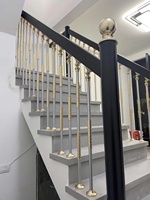 High-End New Stair Handlauf Custom Villa Innen geländer Aluminium Kristall Handlauf