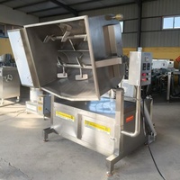 Mélangeur à viande horizontal Yido 50L-3000L à double pelle sous vide avec mélangeur pour farce de raviolis, saucisses et boulettes de viande