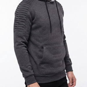 Sweat-shirt à capuche pour homme, chaud et doublé polaire, coupe-vent, uni, en polyester et coton, décontracté, pour l'extérieur, vente en gros - Product Image 2