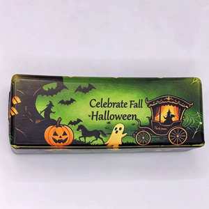 Boîte cadeau d'Halloween pour bonbons, avec motifs citrouille, sorcière et chauve-souris, en papier, pour chocolats et friandises de fête, vente en gros, faible MOQ - Product Image 5