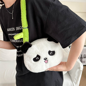 Custom New Fashion Cartoon <strong>Panda</strong> Plush Handbag Versatile Crossbody and Shoulder <strong>Bag</strong> with Button Closure for Children - Product Image 3
