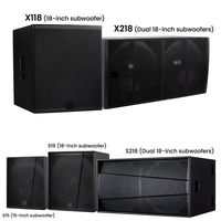 LMO X218 Subwoofer Actif Professionnel de Scène 18 pouces à Aimant Néodyme avec Connexion Wood Caron, Haute Puissance, pour Audio de Salle