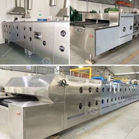 Petit four à pain naan industriel à bande transporteuse, four à tunnel à gaz utilisé pour le pain et les gâteaux