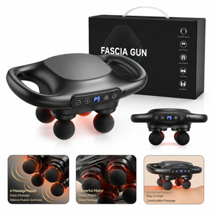 Potente Pistola Massaggiante con Batteria ad Alta Capacità, Quattro Testine, Doppia Area <span class=keywords><strong>di</strong></span> <span class=keywords><strong>Massaggio</strong></span>, Alta Velocità, Impastamento Profondo per Alleviare il Dolore Muscolare - Product Image 1