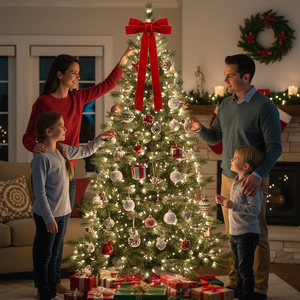 2 piezas de lazos de terciopelo rojos navideños para cortinas con velcro, decoración para el hogar, eventos de bodas y fiestas - Product Image 4