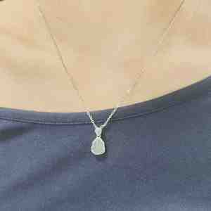Collier en acier inoxydable imitation chalcédoine chinoise, collier en acier titane, chaîne de clavicule en acier inoxydable - Product Image 5